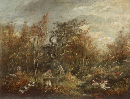 Woodcock Shooting, one Gun with a Dog