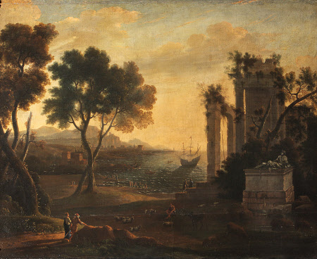 A Ruined Temple at Sunset