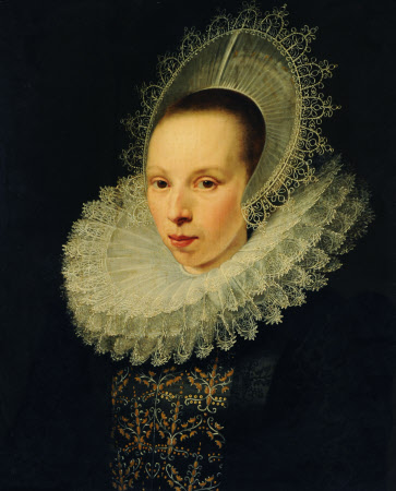 A Lady in a Ruff and Ornate Headress
