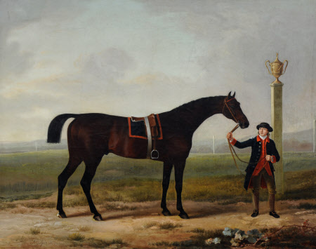 'Juniper', a Bay Racehorse, held by a Groom probably on Doncaster Race-course; with the 1774 ...