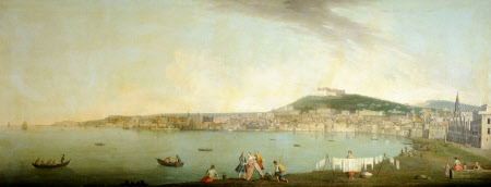 A View of Naples seen from the South with Maschio Angiono and the Monastery of San Martino on the ...