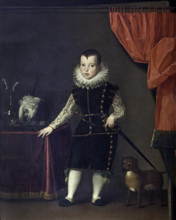 An Unknown Young Boy with his Dog (possibly a Medici Prince)