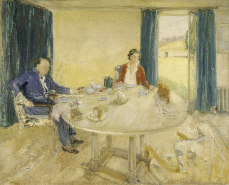 Study for Breakfast at Chartwell II, Sir Winston Churchill (1874-1965) and Clementine Ogilvy ...