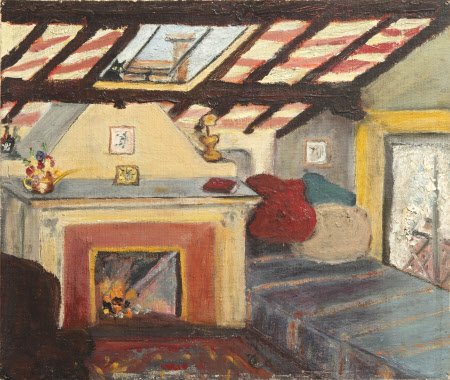 Attic Interior with Cat and Mouse