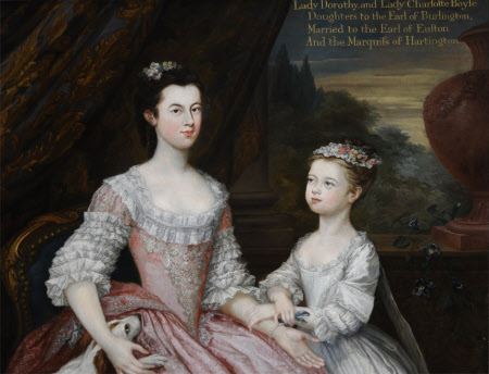 Lady Dorothy Boyle, Countess of Euston (1724 – 1742) and her Sister Lady Charlotte Boyle, later ...