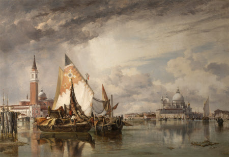 San Giorgio Maggiore and the Salute, Venice, with Fishing Craft of Chioggia and the Lagune