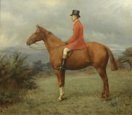 Francis Alexander Wolryche-Whitmore (1845-1927) on the Chestnut horse, 'Whitelegs'
