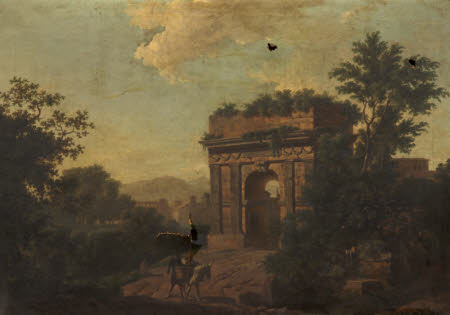 Landscape with a Peasant in front of a Stone Arch
