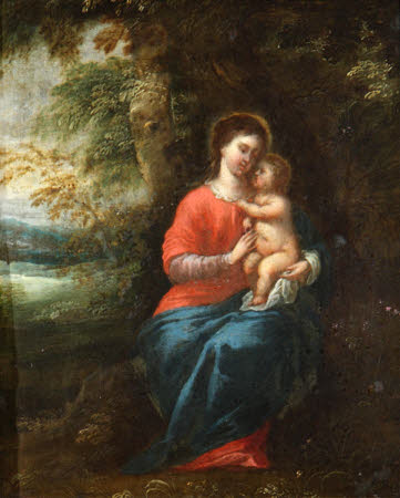 Madonna and Child in a Landscape