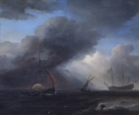 A Smalschip before an Approaching Storm