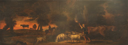Herdsman, Horseman and Cattle