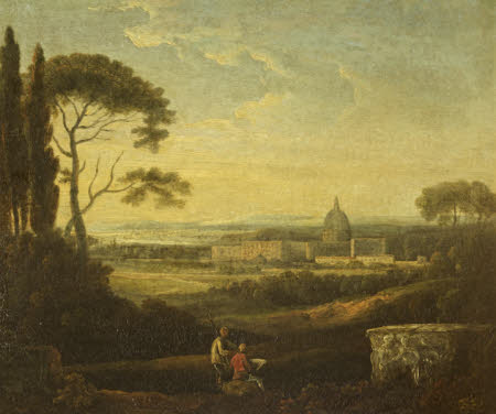 A Distant View of St Peter's Rome