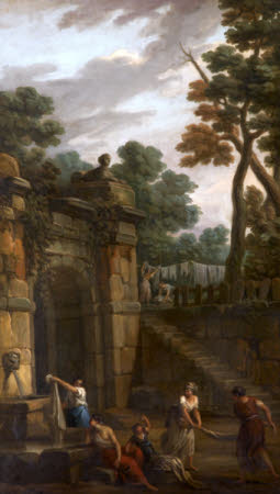 Fountain with Women washing Clothes
