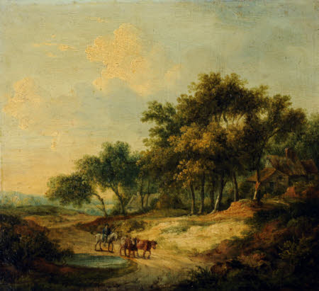 Landscape with Figure on Horseback and Cattle