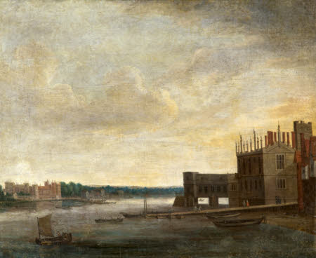 View of the Thames with the Old Palace of Whitehall looking towards Lambeth