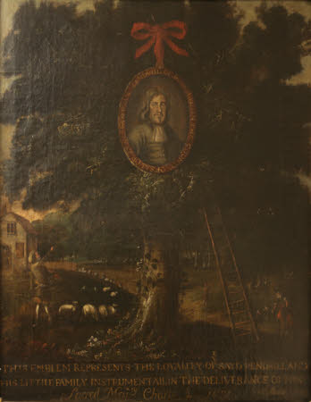 The Boscobel Oak with a Medallion of William Penderel (c.1609-1700), 1651