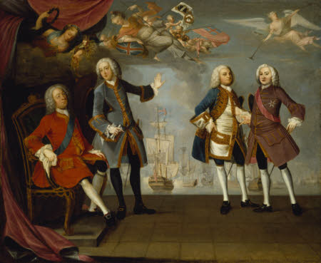 An Allegorical Portrait Group commemorating the Victory at Quiberon Bay in 1759