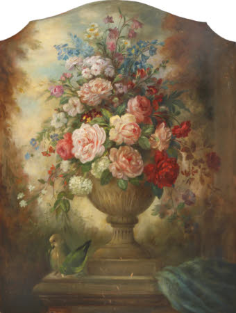 Flowers in an Urn with a Bird (firescreen)
