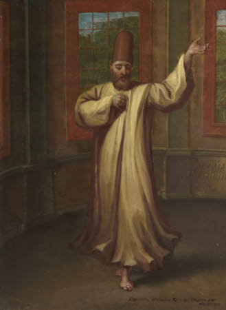 Derviche chanoine Turc qui tourne par devotion