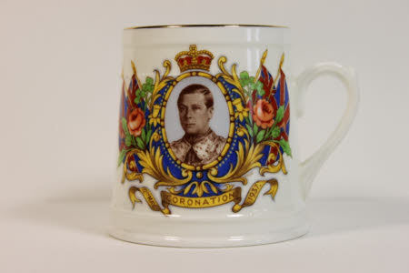 Mug to commemorate the coronation of King Edward VIII, later Duke of Windsor (1894-1972) 