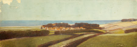 View over Saltmarshes with Windmill, Cley-next-the-Sea, Norfolk