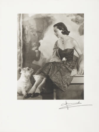 Baroness Maria-Theresa Chiodelli-Manzoni, Lady Armstrong with a Scottish terrier