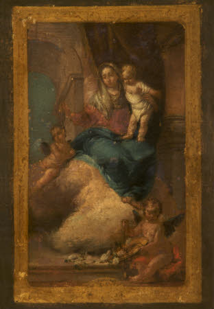 The Madonna and Child appearing in a Vision