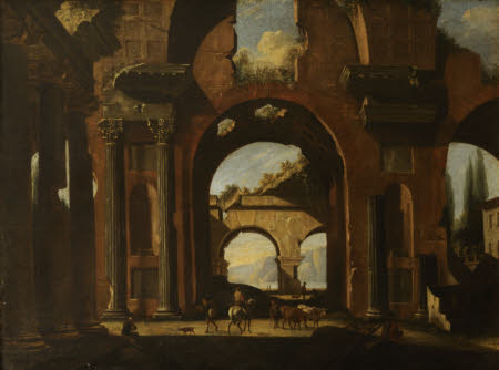 Classical Ruins and Figures