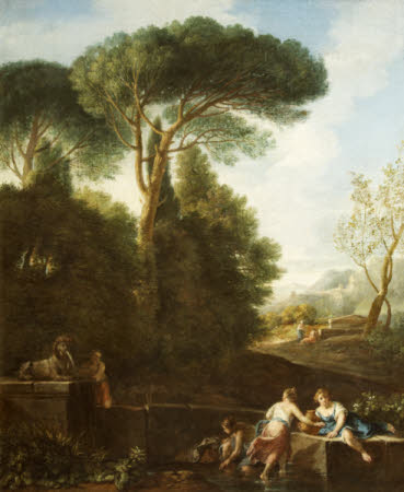 Classical Landscape with Figures by a Fountain