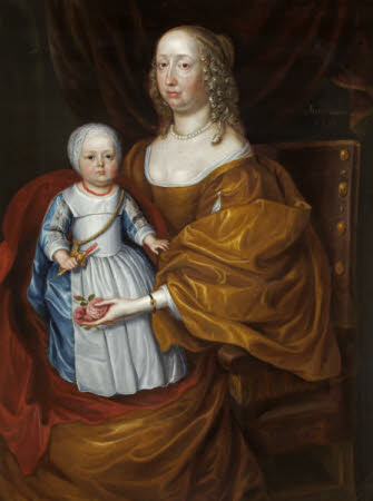 Elizabeth Windham, Lady Morgan (1617/18 -1666) with her Grandson Thomas of Tredegar (1664 - 1699)