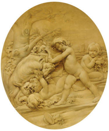 The Four Seasons: Autumn: Putti with Goat and Grapes (after Edmé Bouchardon) 