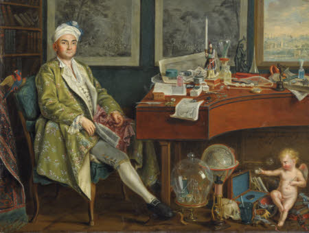 An Italian Collector in his Study