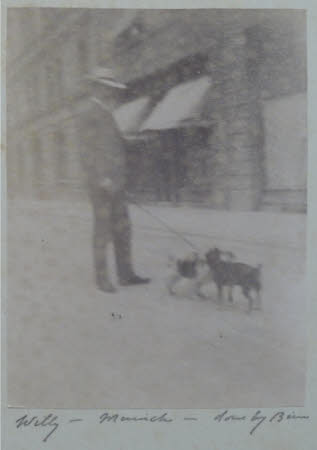 William Stokes Hulton (1852-1921) walking the dog Torà, Munich - May 1903