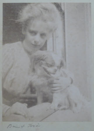 Edith Teresa Hulton, later Lady Berwick (1890-1972) with her dog Torà, Munich - May 1903