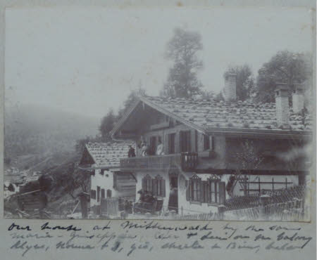 Members of the Hulton family at their house in Mittenwald - August 1903