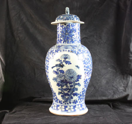Covered vase