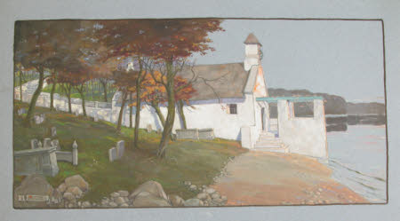Pastel and watercolour drawing