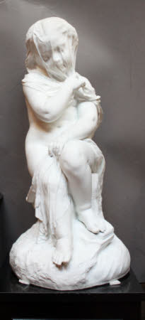 A seated young girl