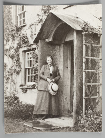Beatrix Potter in Hill Top porch