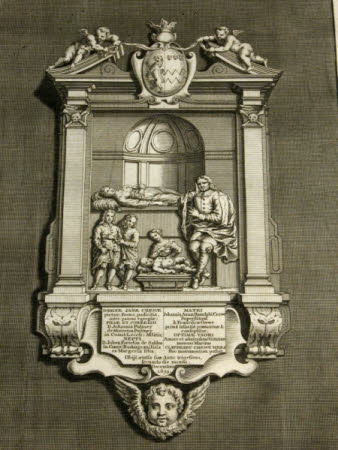 Memorial in Westminster Abbey to Jane Pultney, Lady Crewe (d.1639) by Epiphanius Evesham