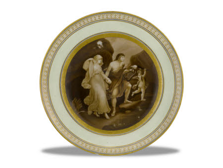 Orpheus leading Eurydice from the Underworld with Cupid,