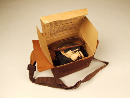 Gas mask with case