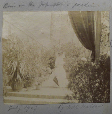 Edith Teresa Hulton (1890-1972), later Lady Berwick (1890-1972) in the garden at the Palazzo ...