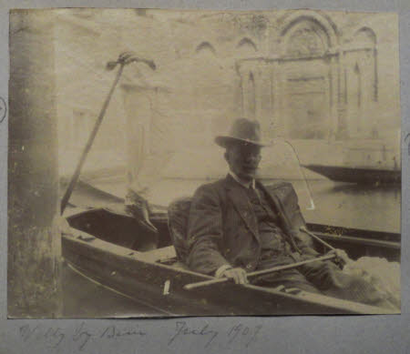 William Stokes Hulton (1852-1921) in a sandolo - July 1907