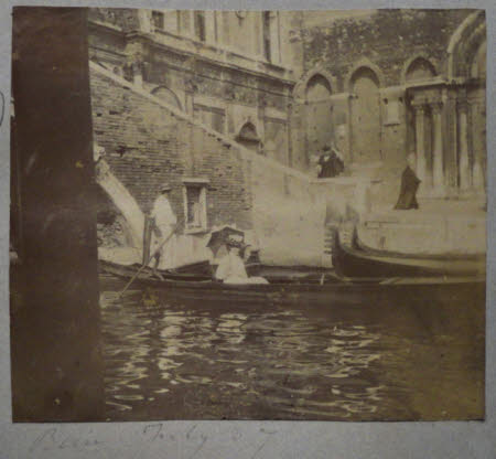 Edith Teresa Hulton, later Lady Berwick (1890-1972) aboard a sandolo - July 1907