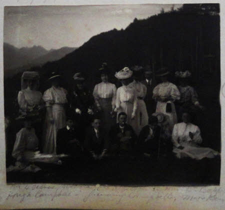The Hulton family with Linda Villari and other associates - Bruneck, Austria, August 1907