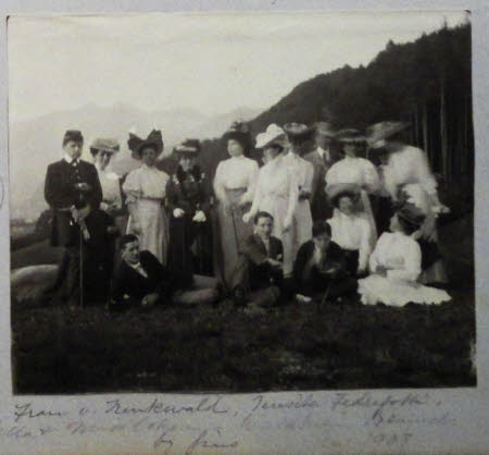 The Hulton family with Linda Villari and other associates - Bruneck, Austria, August 1907