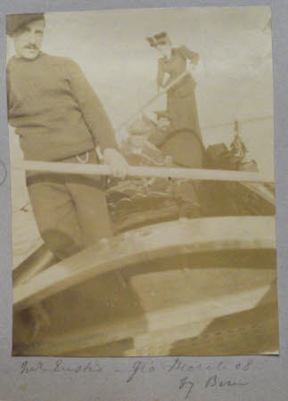 Mr George Eustis and Gioconda Mary Hulton (1887-1940) aboard a gondola - March 1908
