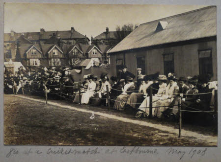 Gioconda Mary Hulton (1887-1940) watching cricket at Eastbourne - May 1908