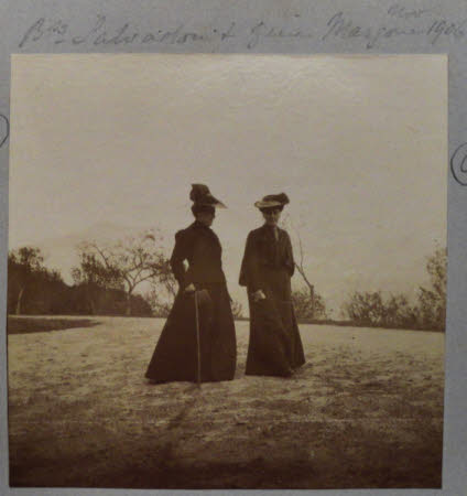 Baroness Salvadori with Costanza Hulton (née Mazini) (1863-1939) at Margone - November 1906